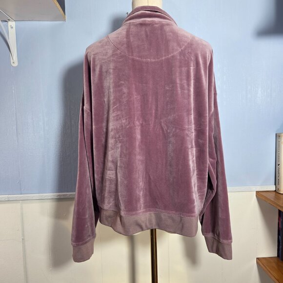 Avia Extra Large Pinky Mauve Velvet Flare Leg Pullover Jacket Casual Set (Flaw) - Picture 6 of 14
